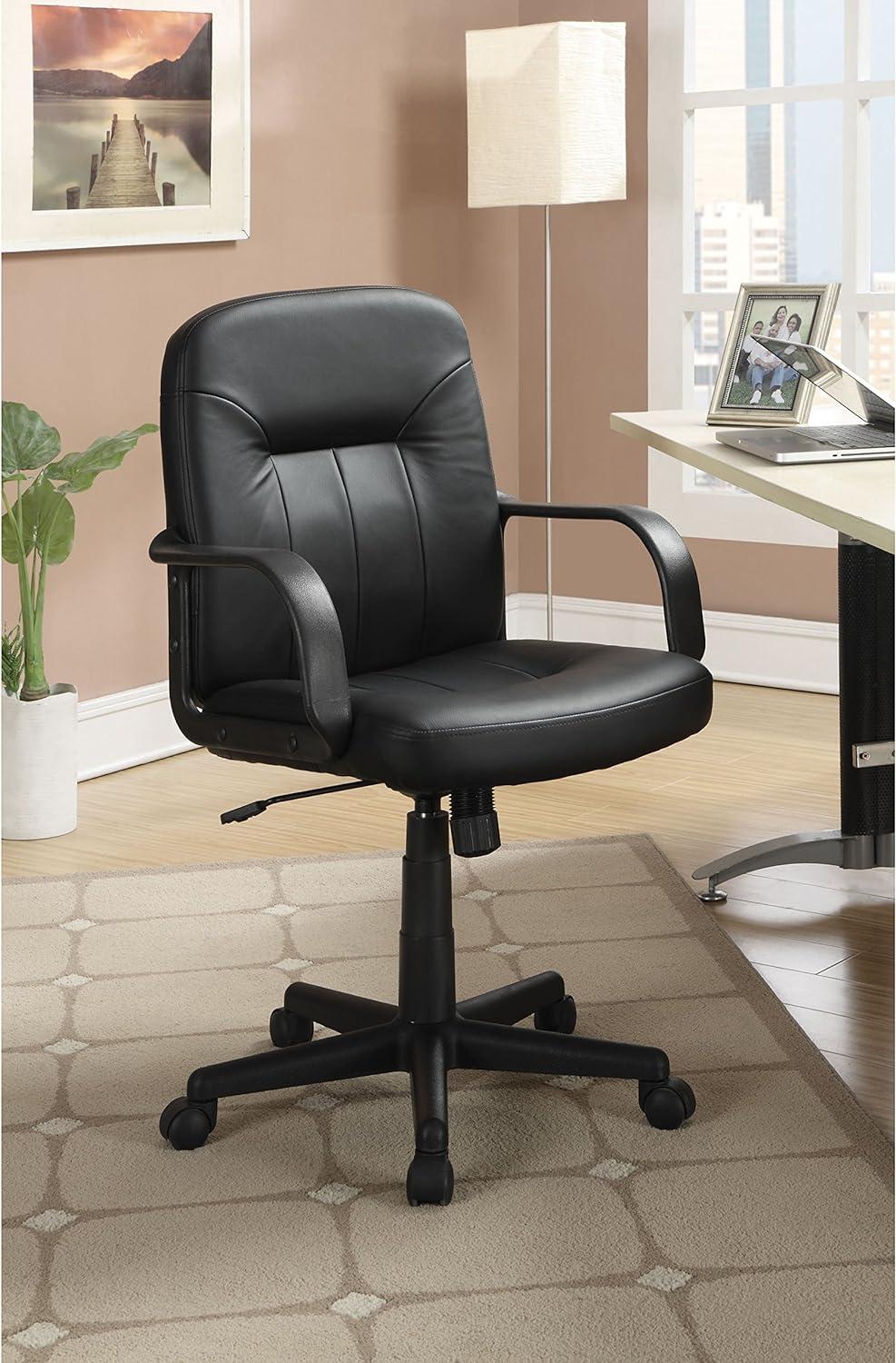 Black Padded Adjustable Office Chair ,Instore